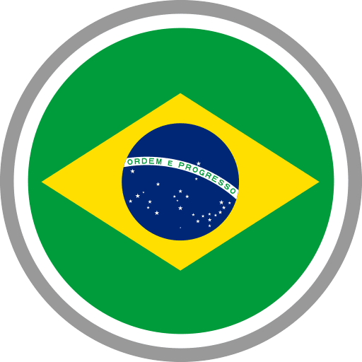 Brazil flag in circular design
